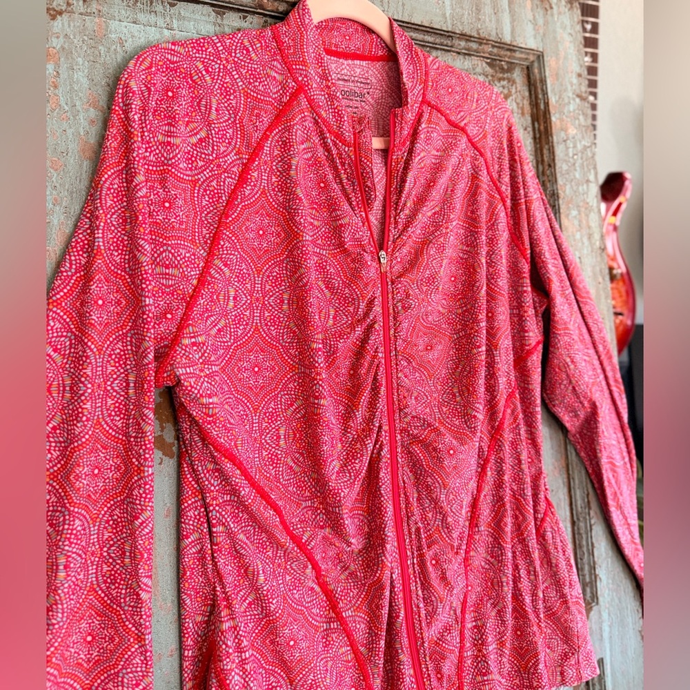 Coolibar Atitlan Ruched Swim Jacket – UPF 50+ Sun Protection – Size XL